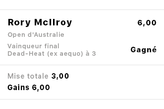 bet slip showing dead heat