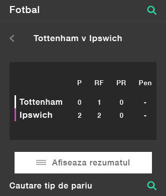 Rezultat la fotbal