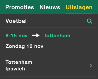 Voorbeeld van de Resultaten-pagina